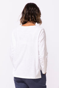 L/S TEE | BOXY TURTLE PRINT-Tops-ESCAPE-Coriander