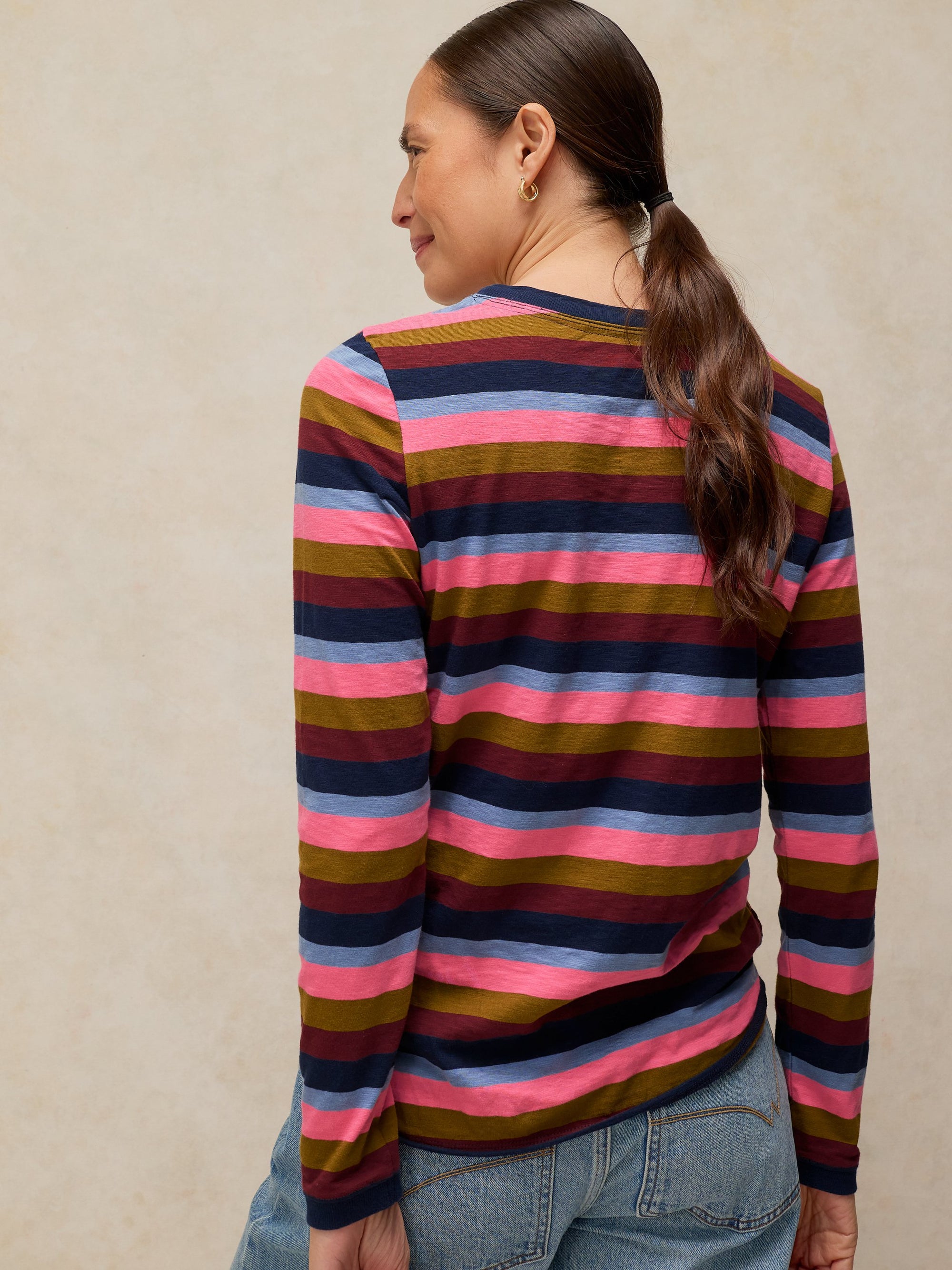 L/S TEE | CLARAL STRIPE-Tops-WHITE STUFF-Coriander