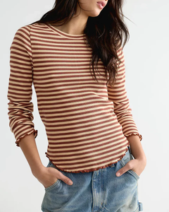 L/S TEE | EASY DOES IT STRIPED-Top-FREE PEOPLE-MEDIUM-BROWN COMBO-Coriander