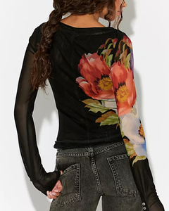 L/S TEE | LILLY PRINTED-Top-FREE PEOPLE-Coriander