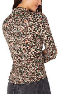 L/S TOP | PLEATED MOCK NECK-Tops-LIVERPOOL-Coriander
