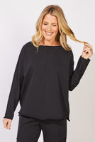 L/S TOP | RELAXED ROLL NECK-Tops-ESCAPE-SMALL-BLACK-Coriander