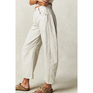 LUCKY YOU MID RISE BARREL-Denim-FREE PEOPLE-Coriander