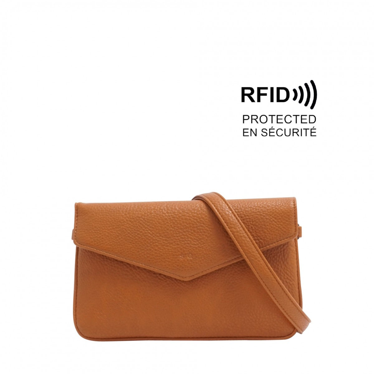 LUXURY CROSSBODY WALLET-Bags & Wallets-S-Q-COGNAC-Coriander