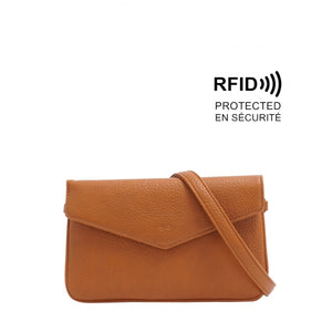 LUXURY CROSSBODY WALLET-Bags & Wallets-S-Q-COGNAC-Coriander