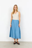 LYOCELL SKIRT | LIV-Bottoms-SOYACONCEPT-XSMALL-MEDIUM BLUE-Coriander