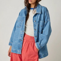 MADISON CITY DENIM JACKET-Jackets & Sweaters-FREE PEOPLE-XSMALL-SOLAR WASH-Coriander