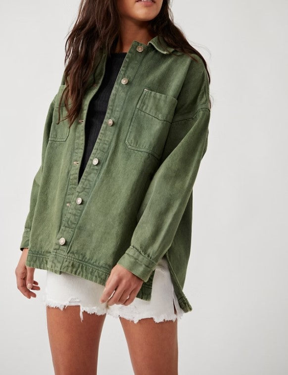 MADISON CITY TWILL JACKET-Jackets & Sweaters-FREE PEOPLE-Coriander