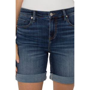 MARLEY GIRLFRIEND SHORT W/ROLL CUFF HEM-Denim-LIVERPOOL-4-PASO ROBLES-Coriander