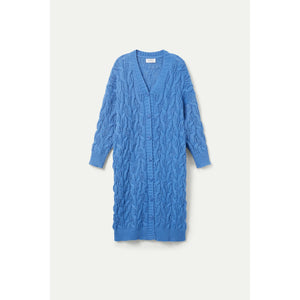 MAXI CABLE KNIT CARDI-Jackets & Sweaters-COMPANIA FANTASTICA-ONE-Blue-Coriander