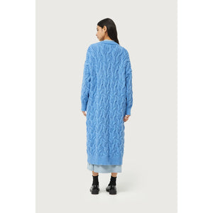 MAXI CABLE KNIT CARDI-Jackets & Sweaters-COMPANIA FANTASTICA-ONE-Blue-Coriander