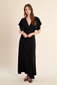 MAXI DRESS | BATWING: BLACK-Dress-MOLLY BRACKEN-Coriander