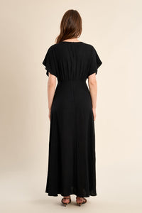 MAXI DRESS | BATWING: BLACK-Dress-MOLLY BRACKEN-Coriander
