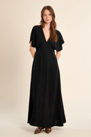 MAXI DRESS | BATWING: BLACK-Dress-MOLLY BRACKEN-Coriander