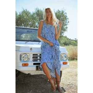 MAXI DRESS | BLUE ASHA-Dress-MOLLY BRACKEN-Coriander