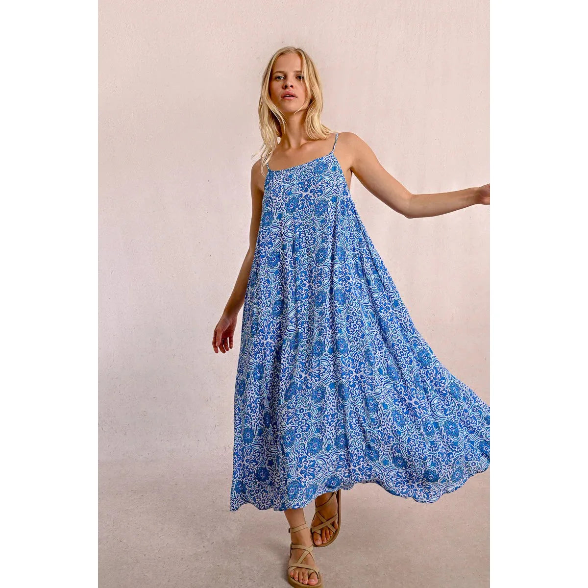 MAXI DRESS | BLUE ASHA-Dress-MOLLY BRACKEN-Coriander
