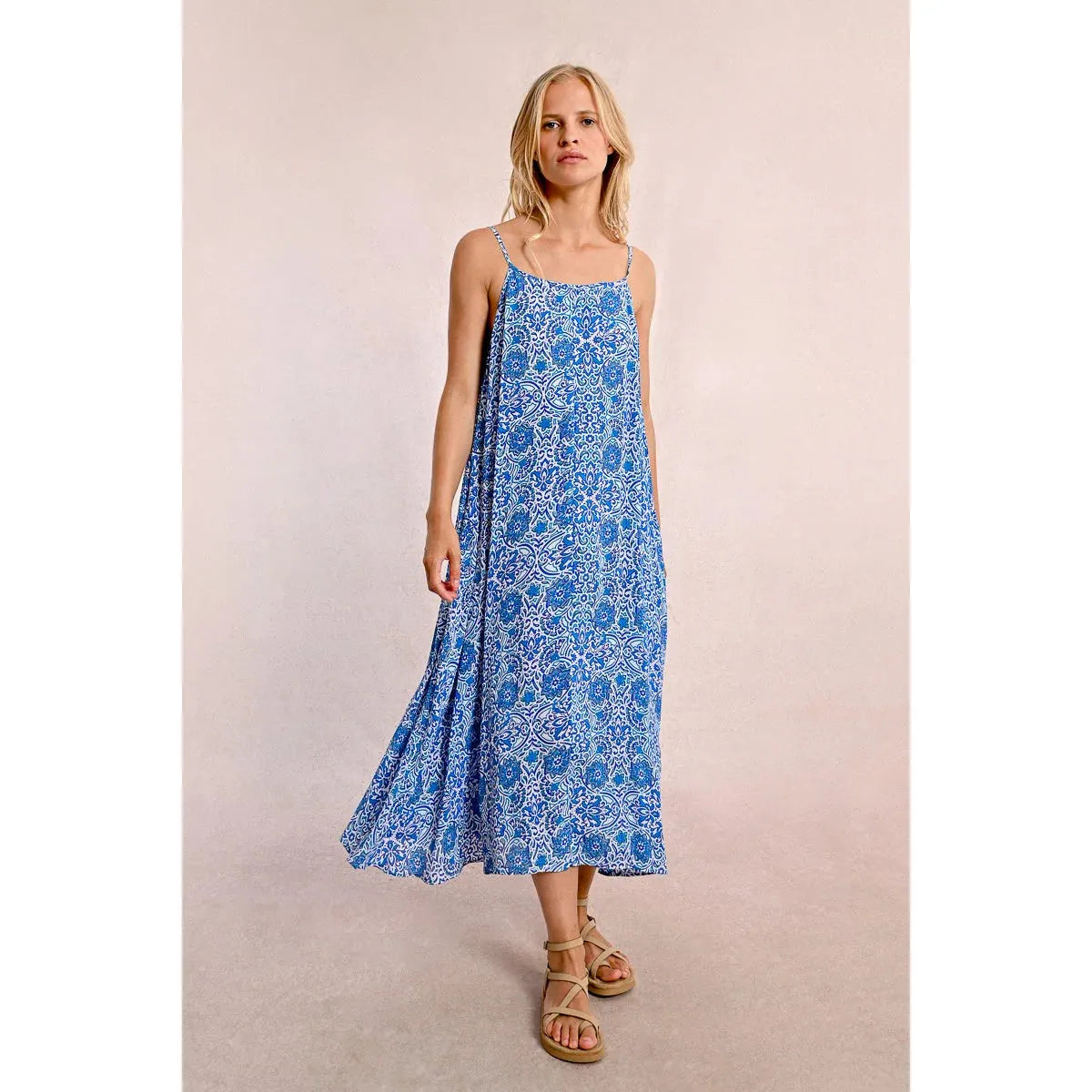 MAXI DRESS | BLUE ASHA-Dress-MOLLY BRACKEN-Coriander