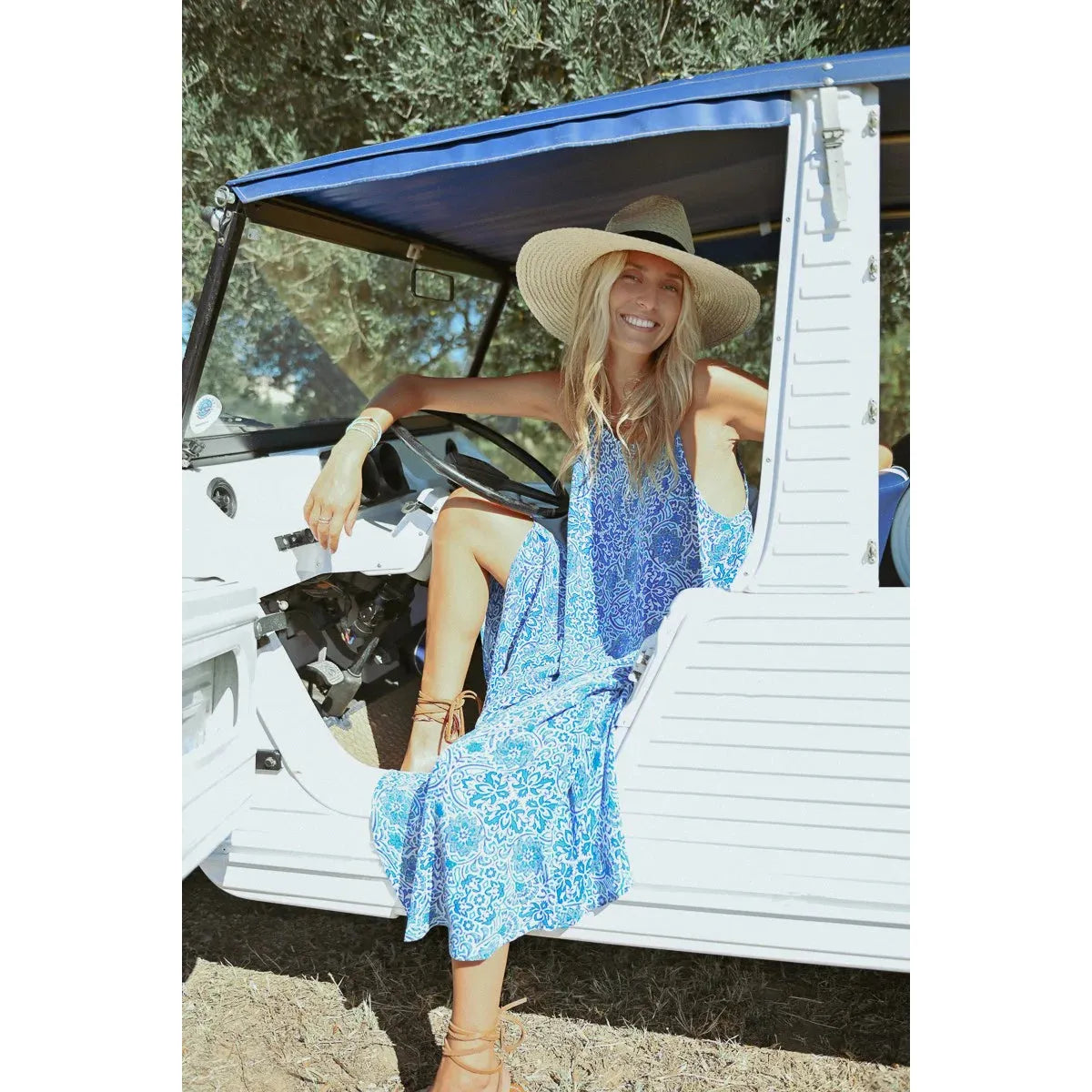 MAXI DRESS | BLUE ASHA-Dress-MOLLY BRACKEN-Coriander
