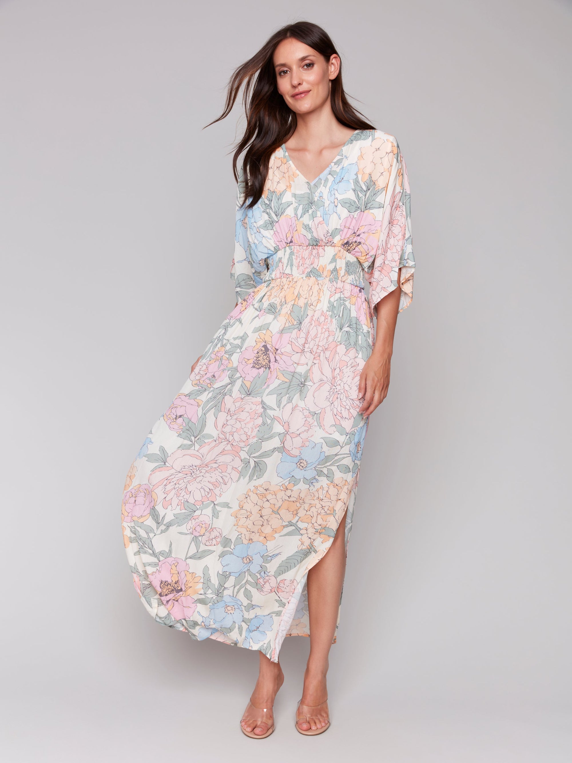 MAXI DRESS | DOLMAN SHORT SLEEVE-Dress-CHARLIE B-Coriander