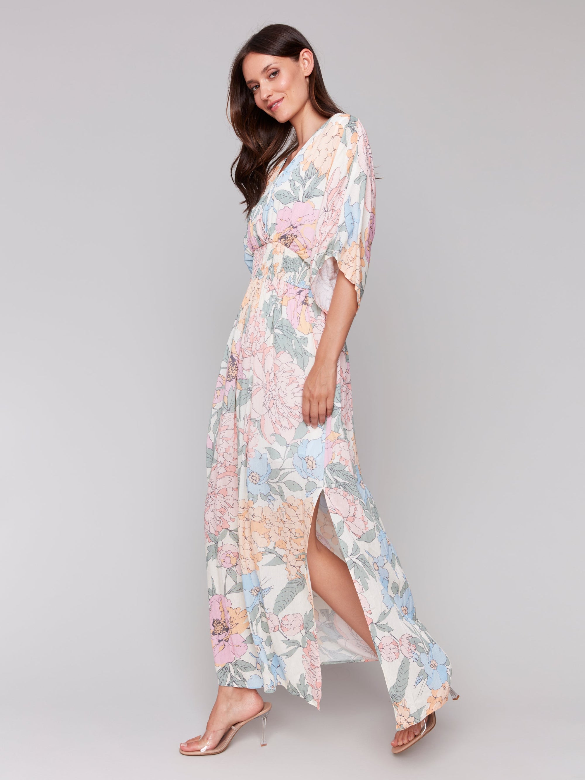MAXI DRESS | DOLMAN SHORT SLEEVE-Dress-CHARLIE B-Coriander