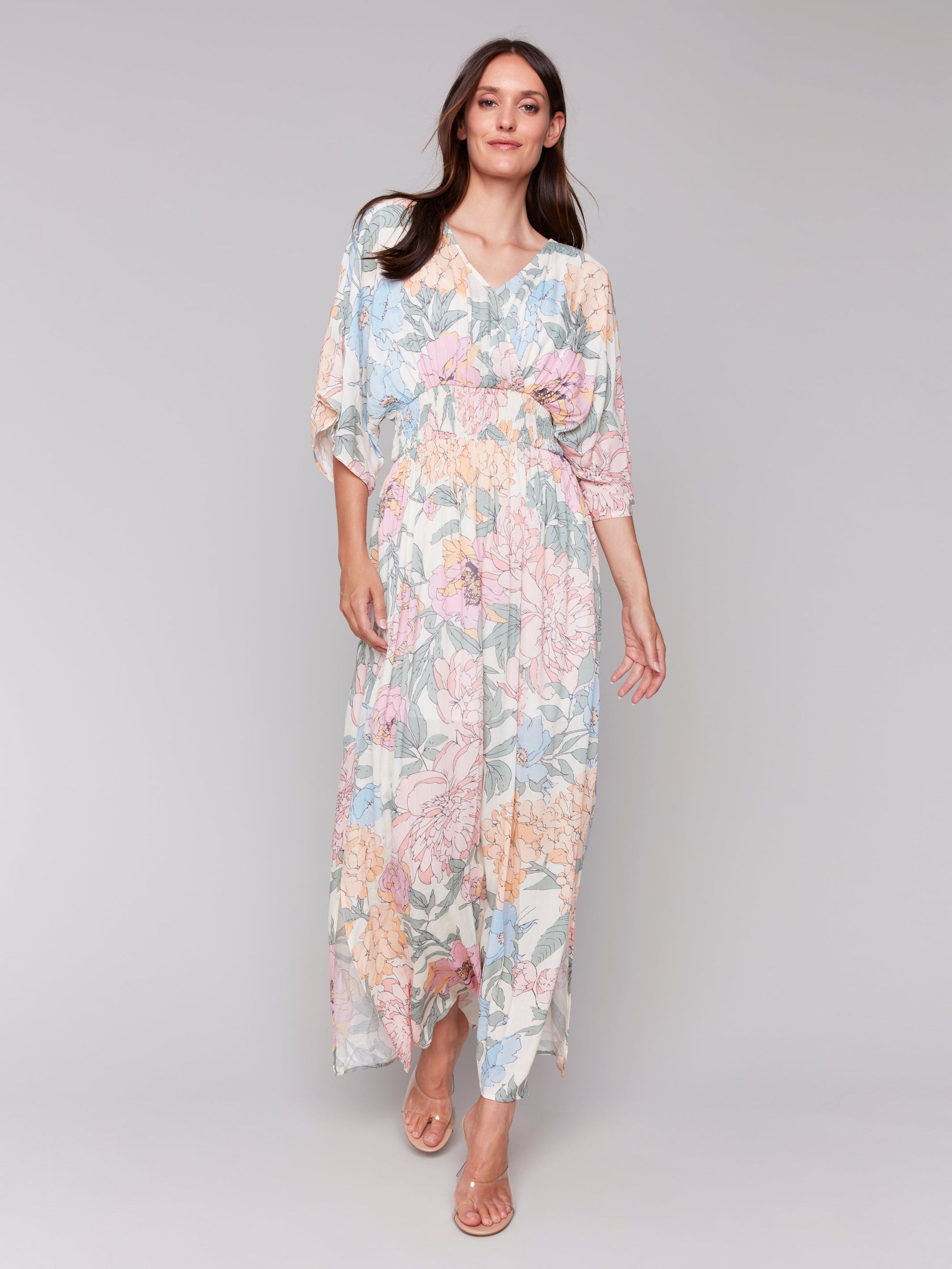 MAXI DRESS | DOLMAN SHORT SLEEVE-Dress-CHARLIE B-Coriander