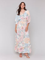 MAXI DRESS | DOLMAN SHORT SLEEVE-Dress-CHARLIE B-XSMALL-DAHLIA-Coriander
