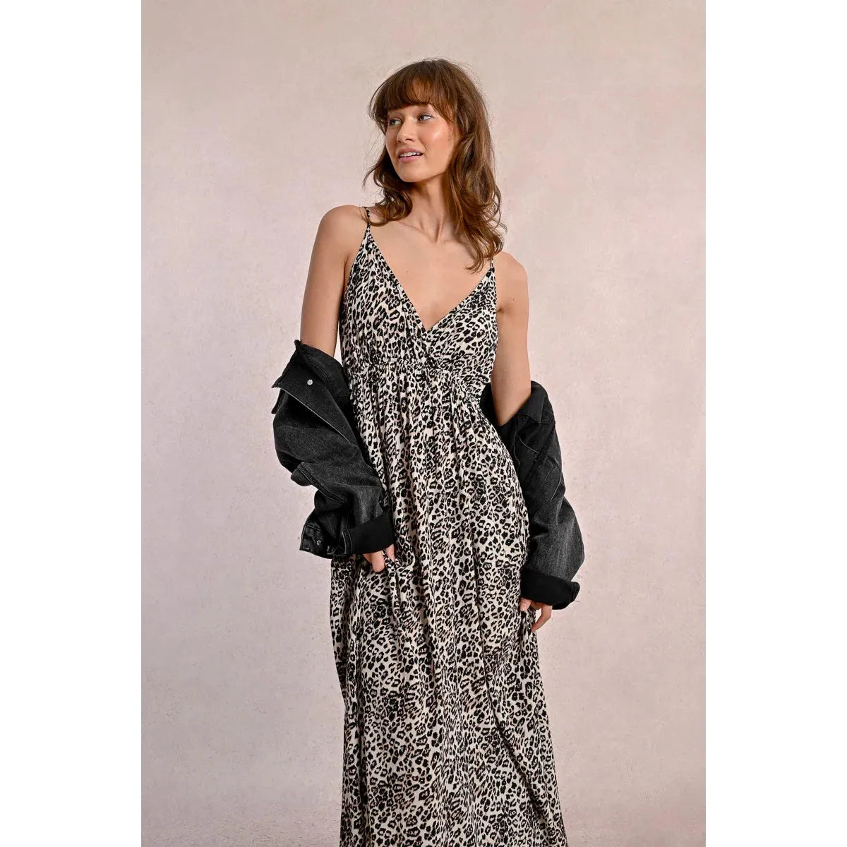 MAXI DRESS | LEOPARD PRINT-Dress-MOLLY BRACKEN-Coriander