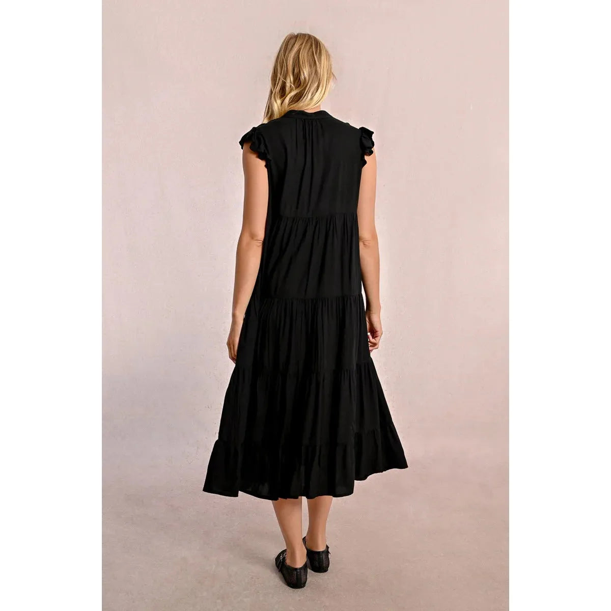 MAXI DRESS | RUFFLED-Dress-MOLLY BRACKEN-Coriander