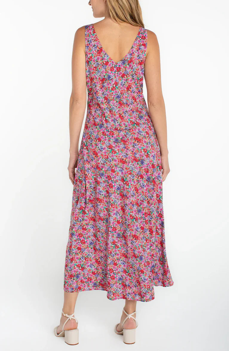 MAXI DRESS | SLEEVELESS RUFFLE FRONT-Dress-LIVERPOOL-Coriander