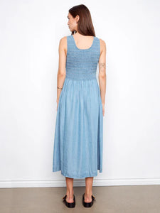 MAXI DRESS | SMOCKED BODICE TENCEL-Dress-CHARLIE B-Coriander