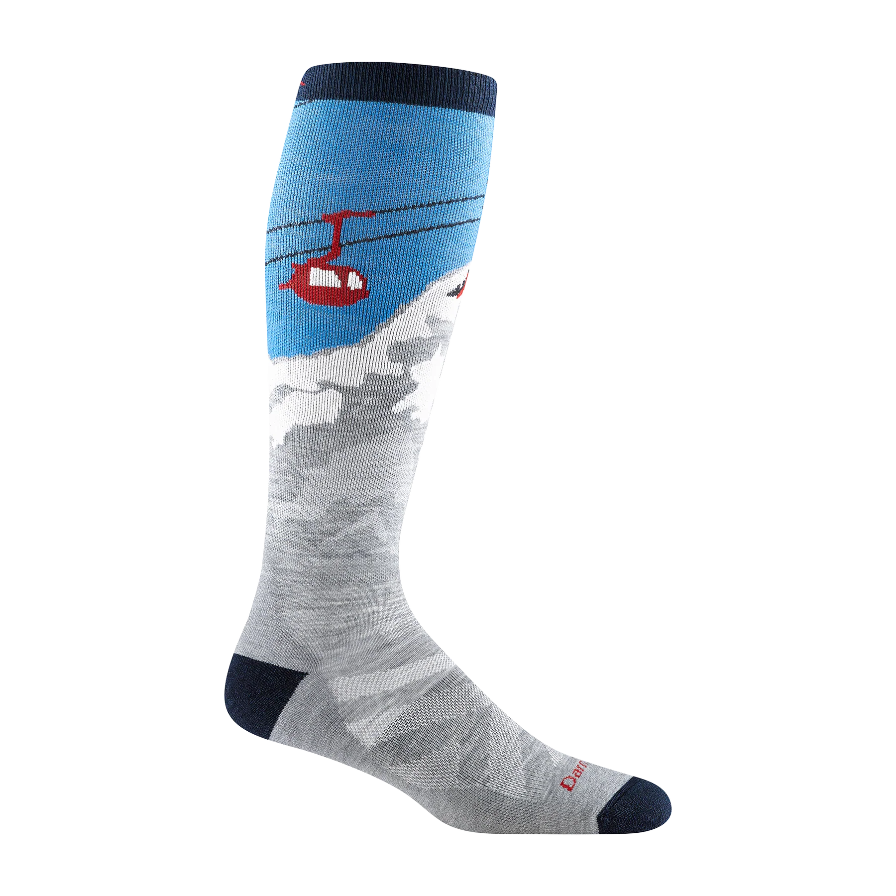 MEN'S HEADY YETI SKI & SNOWBOARD SOCKS-Socks-DARN TOUGH-LARGE-GRY-Coriander