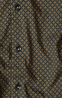 MEN'S L/S SHIRT | CLOVER PRINT-Shirts & Tops-STONE ROSE-MEDIUM-Brown-Coriander