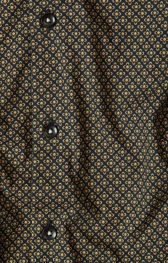MEN'S L/S SHIRT | CLOVER PRINT-Shirts & Tops-STONE ROSE-MEDIUM-Brown-Coriander