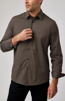 MEN'S L/S SHIRT | CLOVER PRINT-Shirts & Tops-STONE ROSE-Coriander