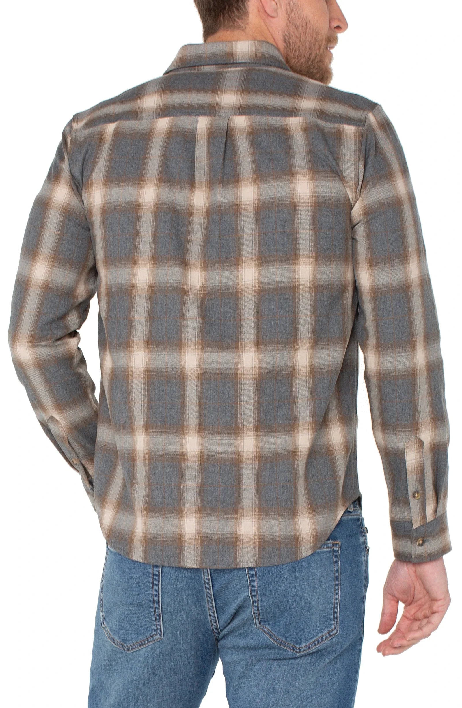 MEN'S L/S SHIRT | DOUBLE POCKET BUTTON UP-Shirts & Tops-LIVERPOOL-Coriander