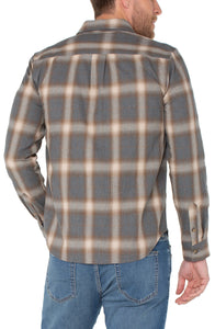 MEN'S L/S SHIRT | DOUBLE POCKET BUTTON UP-Shirts & Tops-LIVERPOOL-Coriander