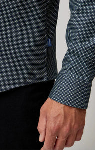 MEN'S L/S SHIRT | MICRO ACCENT DOT PRINT-Shirts & Tops-STONE ROSE-Coriander