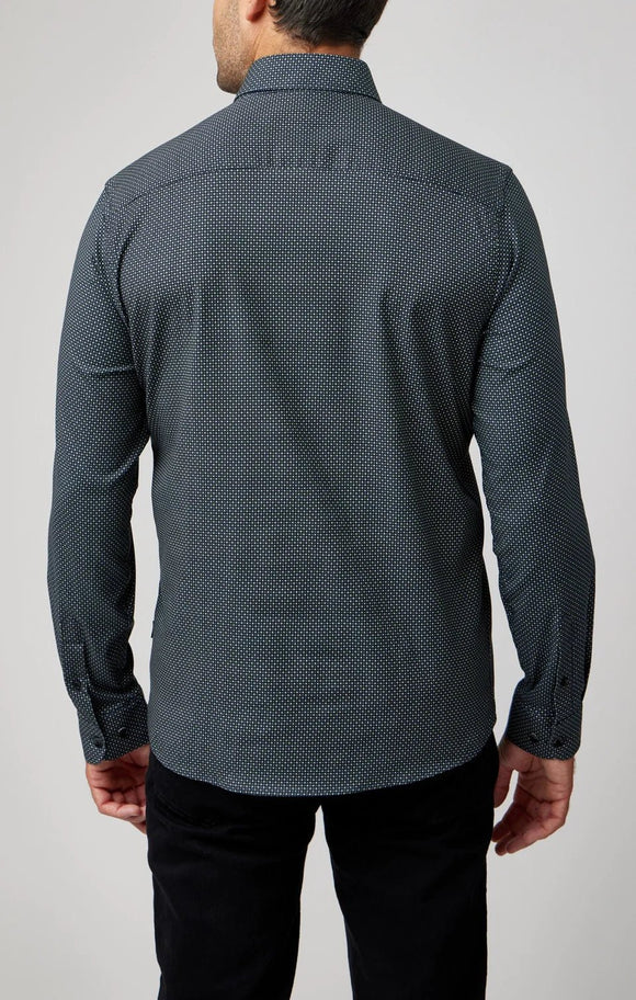 MEN'S L/S SHIRT | MICRO ACCENT DOT PRINT-Shirts & Tops-STONE ROSE-Coriander