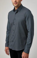 MEN'S L/S SHIRT | MICRO ACCENT DOT PRINT-Shirts & Tops-STONE ROSE-MEDIUM-OLIVE-Coriander