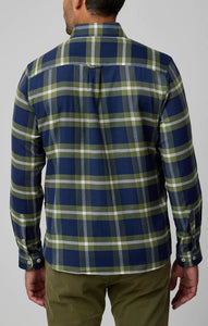 MEN'S L/S SHIRT | OLIVE GREEN PLAID-Shirts & Tops-STONE ROSE-Coriander