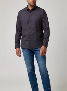 MEN'S L/S SHIRT | PRINTED DIAMOND-Shirts & Tops-STONE ROSE-Coriander