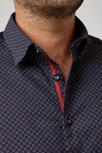 MEN'S L/S SHIRT | PRINTED DIAMOND-Shirts & Tops-STONE ROSE-Coriander