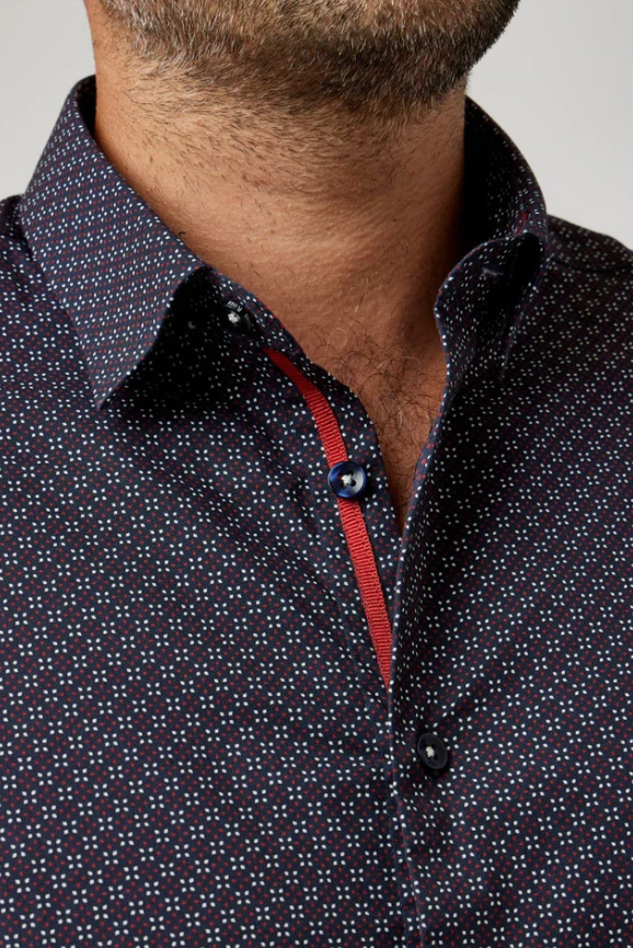 MEN'S L/S SHIRT | PRINTED DIAMOND-Shirts & Tops-STONE ROSE-Coriander