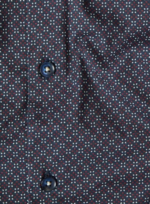 MEN'S L/S SHIRT | PRINTED DIAMOND-Shirts & Tops-STONE ROSE-SMALL-NAVY-Coriander