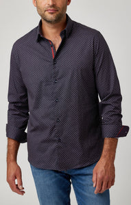 MEN'S L/S SHIRT | PRINTED DIAMOND-Shirts & Tops-STONE ROSE-Coriander