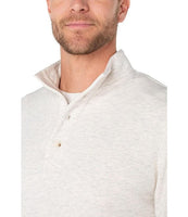 MEN'S PULLOVER | MOCK NECK BUTTON PLACKET-Shirts & Tops-LIVERPOOL-Coriander