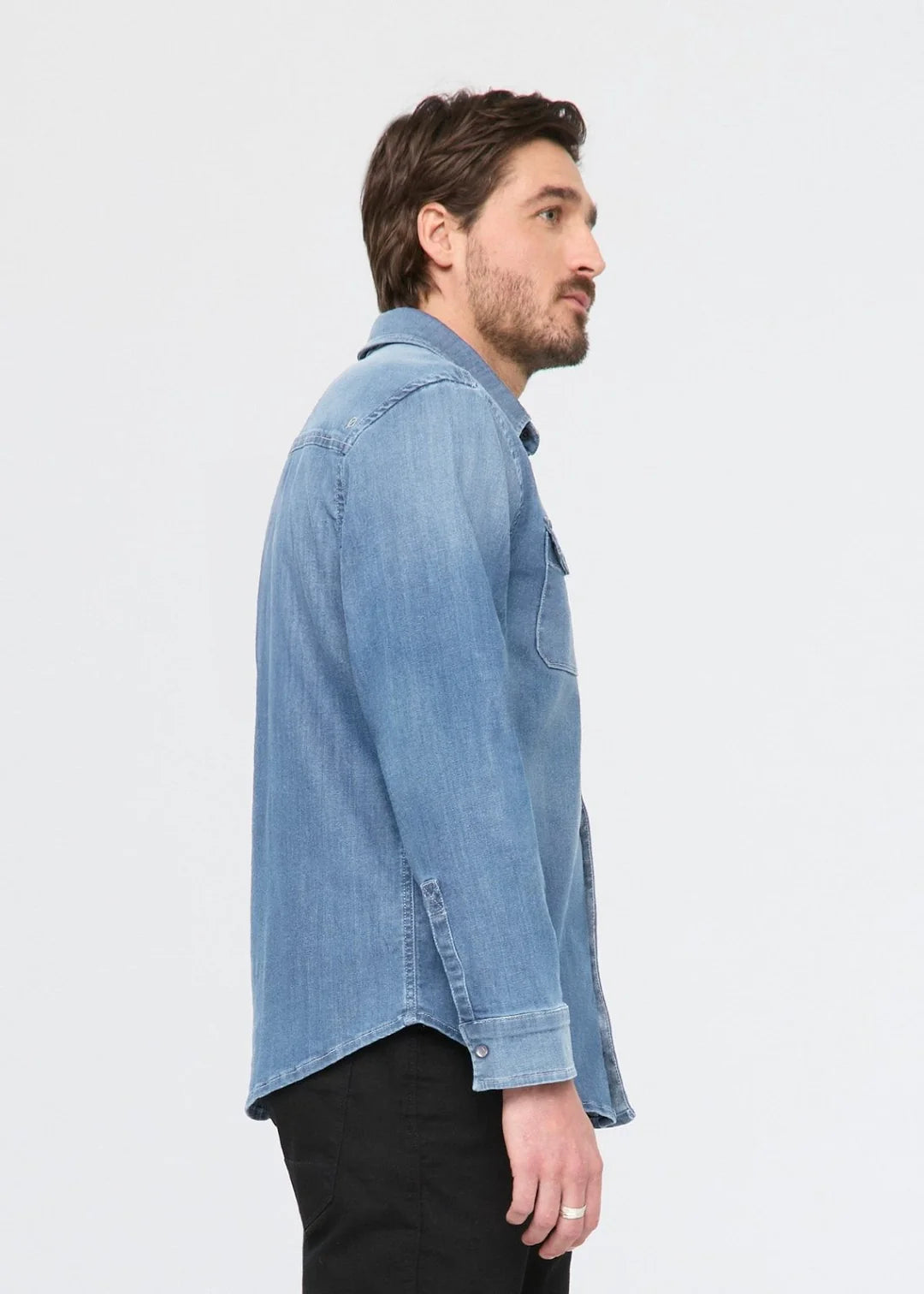 MEN'S SHIRT | PERFORMANCE DENIM LITE TWO POCKET-Shirts & Tops-DUER-Coriander
