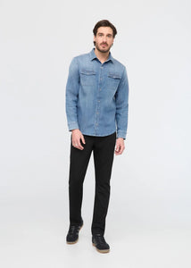MEN'S SHIRT | PERFORMANCE DENIM LITE TWO POCKET-Shirts & Tops-DUER-Coriander