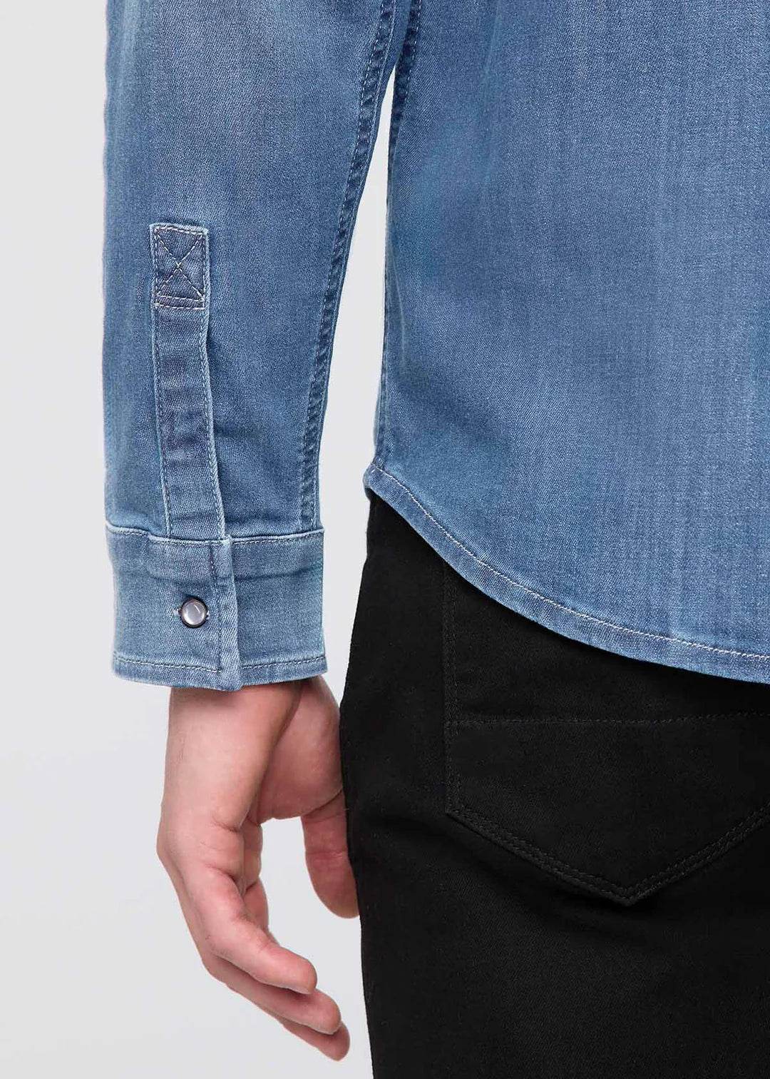 MEN'S SHIRT | PERFORMANCE DENIM LITE TWO POCKET-Shirts & Tops-DUER-Coriander