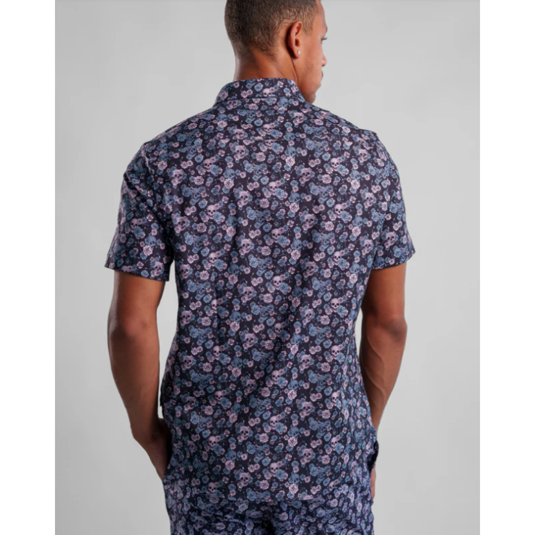 MEN'S SHIRT | SUMMER CRUSH SKULLS S/S-Shirts & Tops-STONE ROSE-Coriander